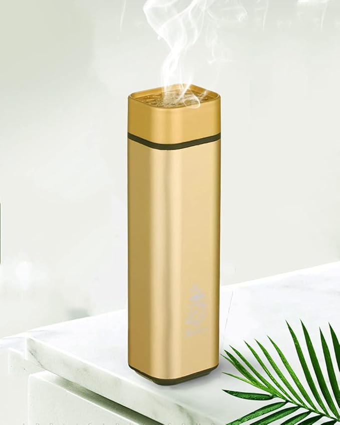 Bakhoor Rechargeable USB Power Electric Bakhoor Burner (Gold) | Portable Oud Incense Burner