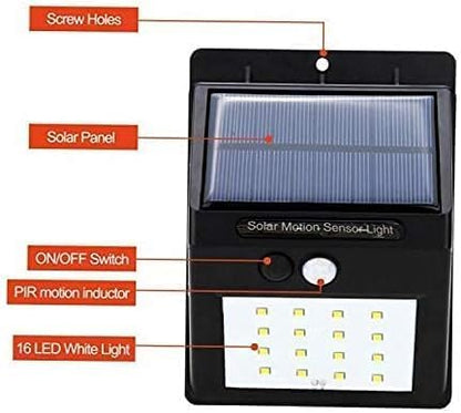 20 LED Solar Motion Sensor Light | Outdoor Path and Wall Lamp | Energy-Efficient Lighting for Enhanced Security