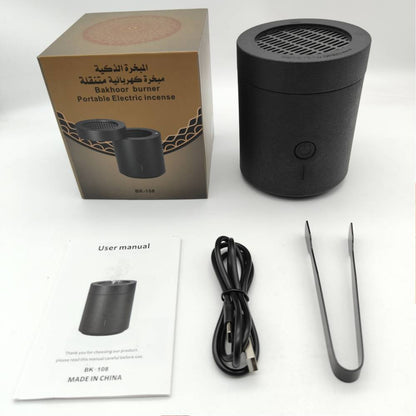 BK108 Charcoal Arabic Bakhoor Burner - Portable Electric Incense Burner for Middle Eastern Bakhoor, Traditional Scent Diffusion