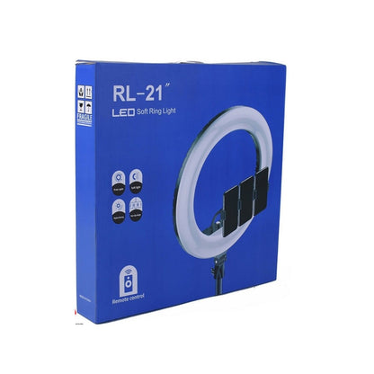 21-Inch Selfie Ring Light with Tripod Stand – Adjustable Photographic Lamp with 3 Mobile Holders