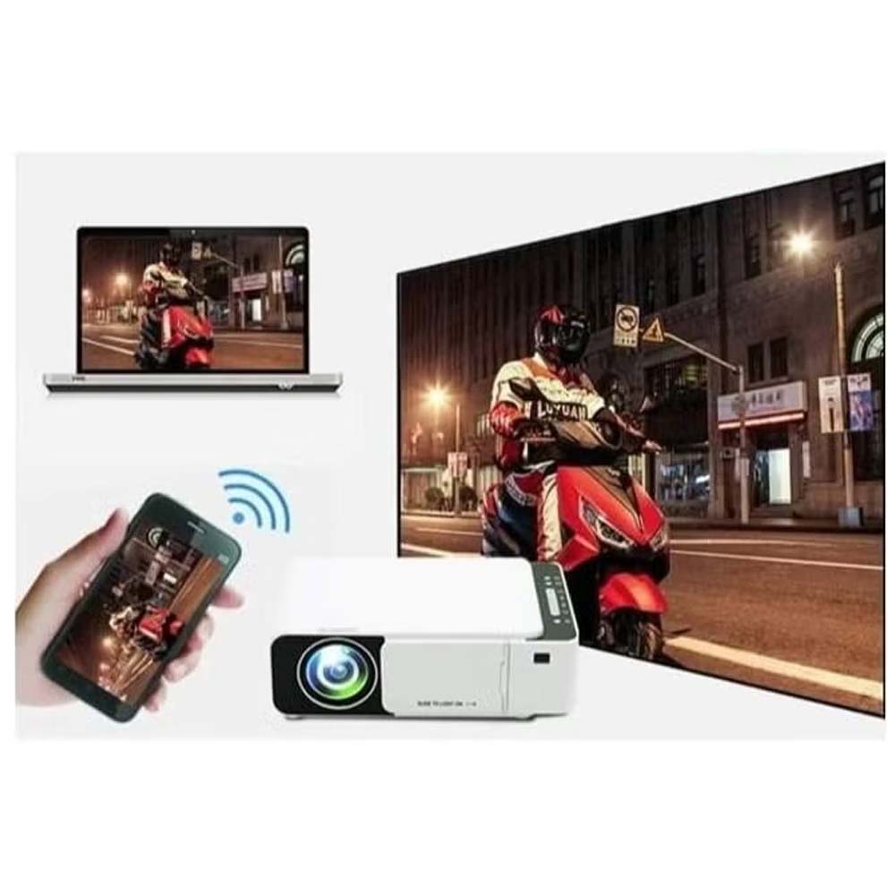 Smart 6 Full HD LED Projector | 1080P 2K 4K Portable Android WiFi Projector | 3D Home Cinema Entertainment System | Portable Cinema for Movies & Gaming