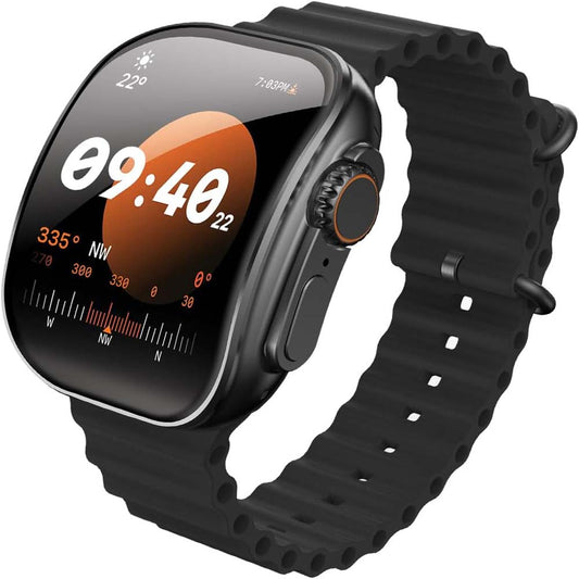 TC41 Curve Smartwatch - 2.01" AMOLED, AI Assistant, Bluetooth Calls, Wireless Charging, IP68, Fitness Tracker (Black)