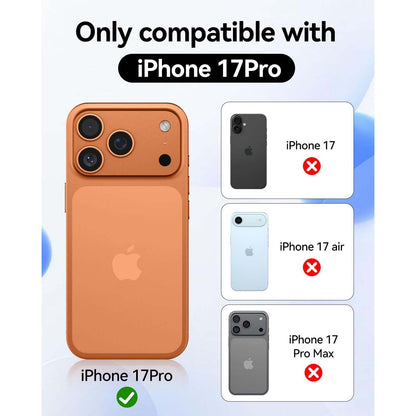 Crystal Clear Case for iPhone 17 Pro 6.3" (2025) - Anti-Yellowing Hard Back, Slim Shockproof Bumper, Wireless Charging Compatible