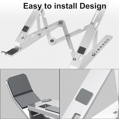 Creative Folding Laptop Stand – Adjustable, Portable Storage Bracket for Enhanced Ergonomics