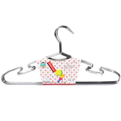 Stainless Steel Flexible Sturdy Clothes Hangers Set – Perfect for Standard Daily Use, Set of 10 Pieces, Silver