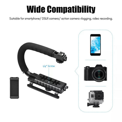 AY-49U U-Shaped Video Making Handheld Stabilizer Kit – Camera Gimbal for Smooth Filmmaking
