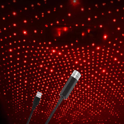 Portable Adjustable Romantic Rotating Head Star Atmosphere Decoration Projector | USB Night Light & Lamp for Car Interior, Home, Bedroom, Party, Camping, Walls, and Ceiling