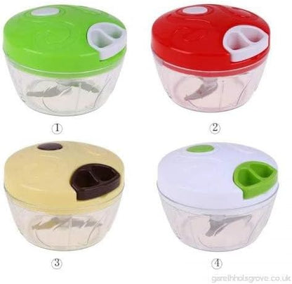 Easy Spin Cutter Hand Chopper | The Ultimate Onion, Garlic, and Vegetable Cutter | Effortless Manual Food Chopper for Quick and Easy Meal Prep