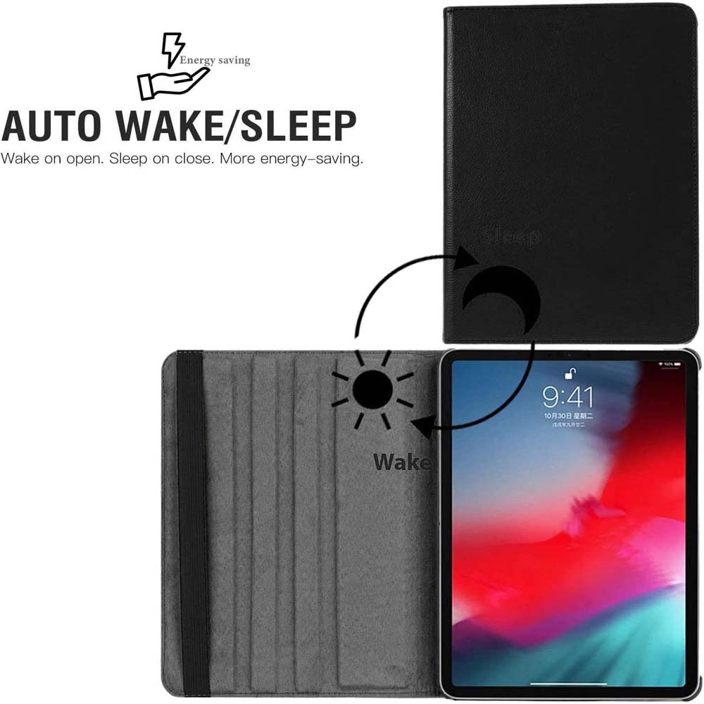 iPad Pro 13" M4 360° Rotating Case - Premium Leather Cover w/Auto Sleep/Wake & Multi-Angle Stand (2024) (Multi Colour)