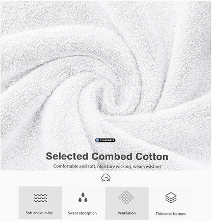 8 Pairs Men's Breathable Cotton Ankle Socks - Lightweight & Comfortable for Spring/Summer/Fall ( White)