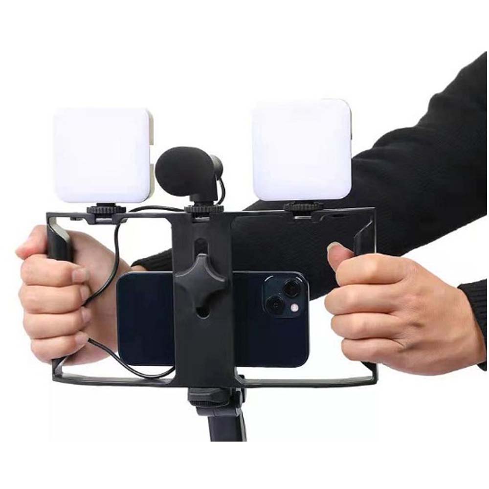 PK-778 5-in-1 Video Making Kit - Tripod, LED Light, Mic, Phone Holder & Remote for Content Creation