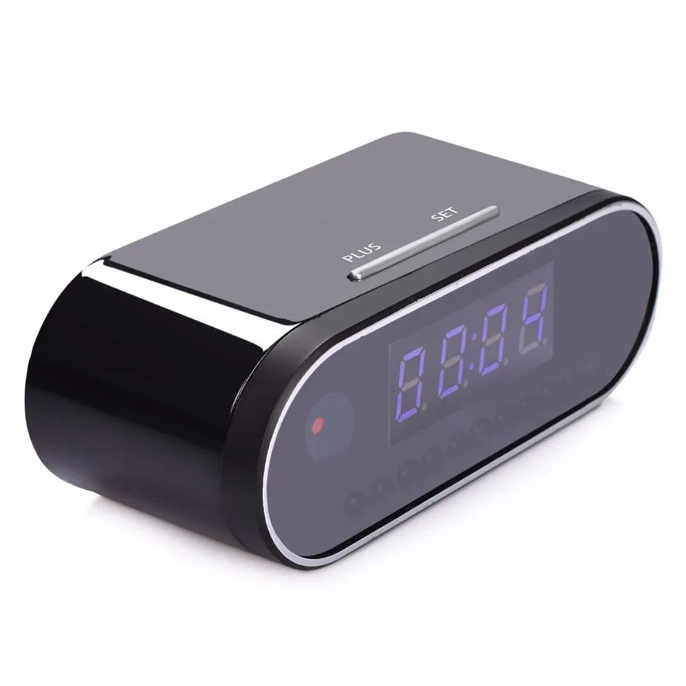 Wireless WiFi Table Clock – 1080P HD Mini Camera with Alarm, IR Night Vision, and Home Security DVR
