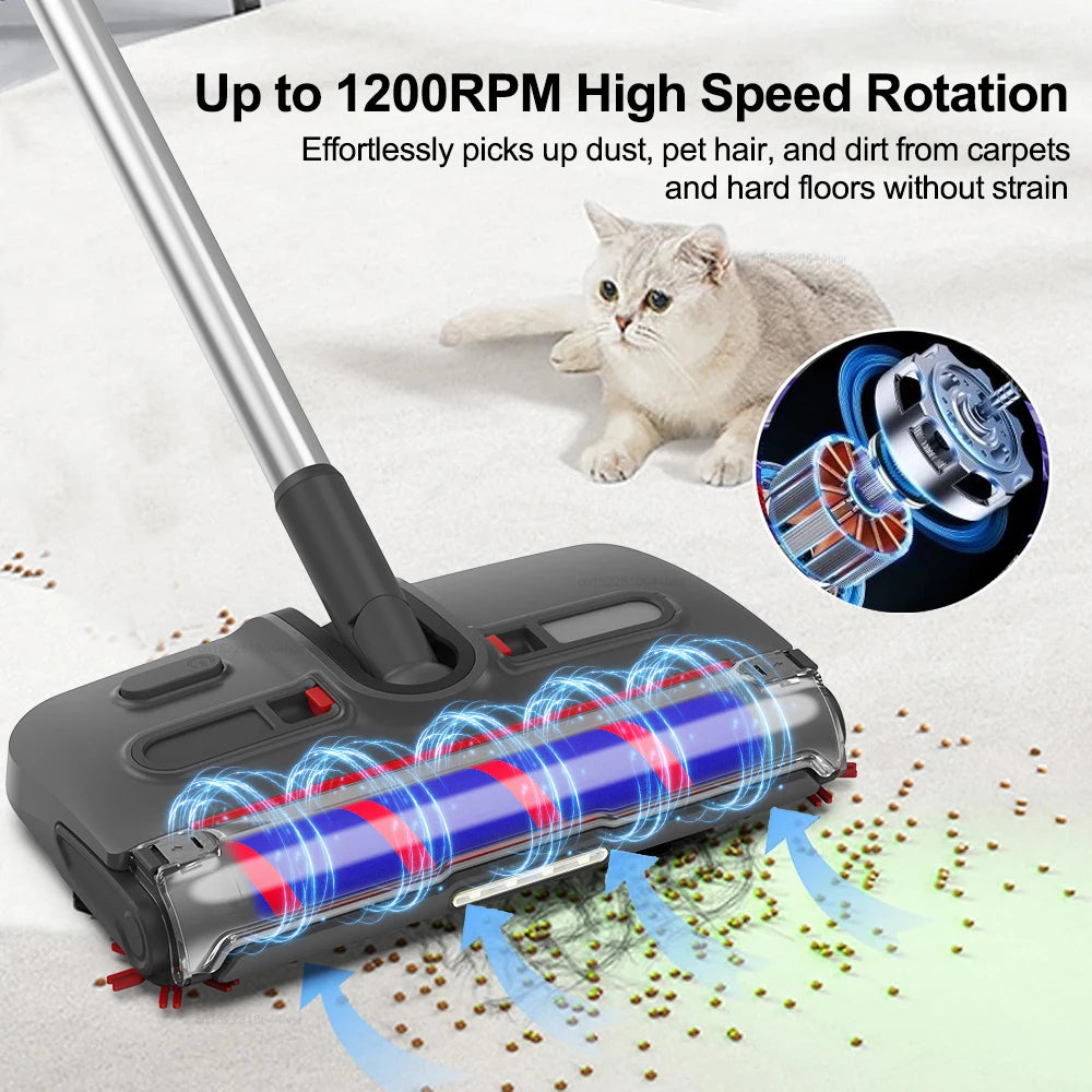 Wireless Electric Sweeper Carpet Cleaner - Handheld Portable Floor Cleaning Machine with Rotating Mop for Household Use