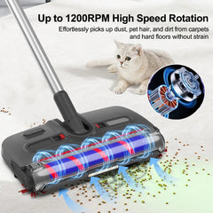 Wireless Electric Sweeper Carpet Cleaner - Handheld Portable Floor Cleaning Machine with Rotating Mop for Household Use
