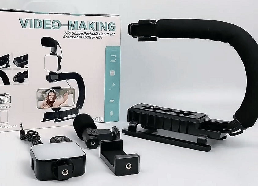 AY-49U U-Shaped Video Making Handheld Stabilizer Kit – Camera Gimbal for Smooth Filmmaking