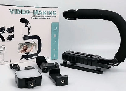 AY-49U U-Shaped Video Making Handheld Stabilizer Kit – Camera Gimbal for Smooth Filmmaking
