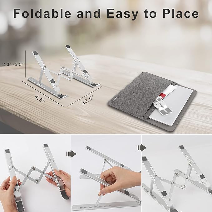 Creative Folding Laptop Stand – Adjustable, Portable Storage Bracket for Enhanced Ergonomics