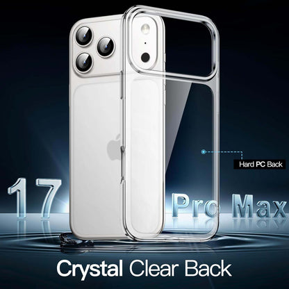 Crystal Clear Case for iPhone 17 Pro Max 6.3" (2025) - Anti-Yellowing Hard Back, Slim Shockproof Bumper, Wireless Charging Compatible