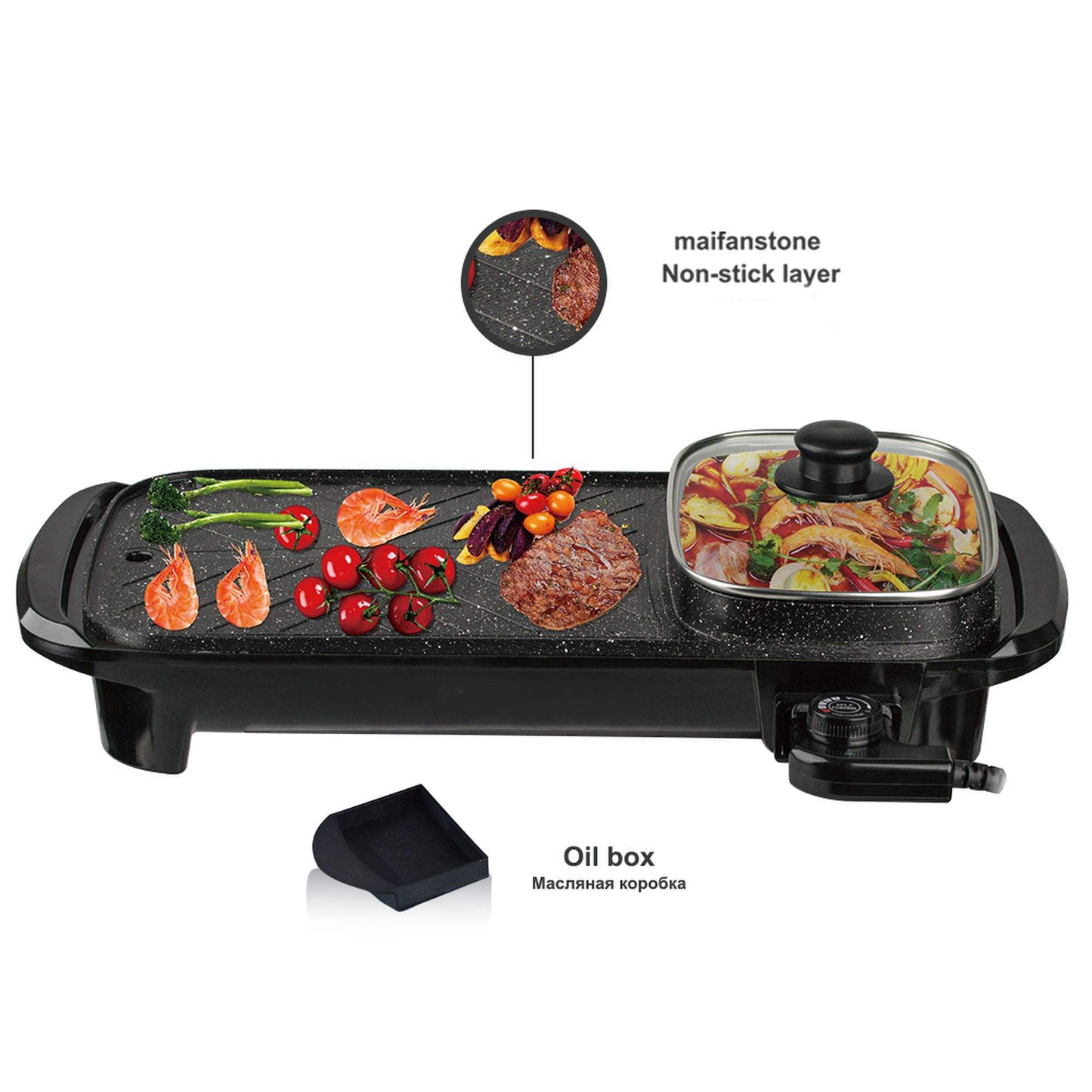 Customized Homemade BBQ Grill | Smokeless Indoor BBQ Grill | Electric BBQ Grill with Hot Pot | Perfect for Home Cooking and Dining