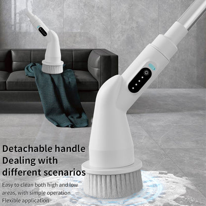 Cordless Electric Spin Scrubber - 7 Replaceable Brushes for Shower, Tub & Tile Cleaning, Baby-Safe Plastic Material