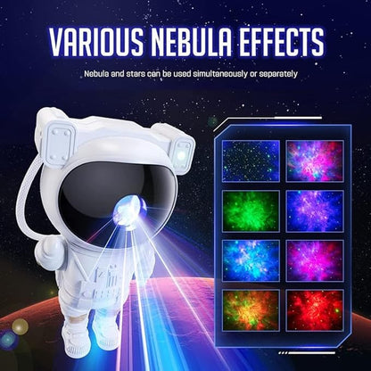 Astronaut Galaxy Star Projector Night Light | Astronaut LED Lamp with Timer & Remote | Starry Nebula Ceiling Projection | Aesthetic Room Decor for Gaming Room & Home Theater