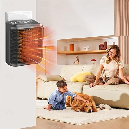 Energy-Efficient Wall-Mounted Mini Heater with Intelligent Temperature Control, Timing Function, Remote Control & Safety Features
