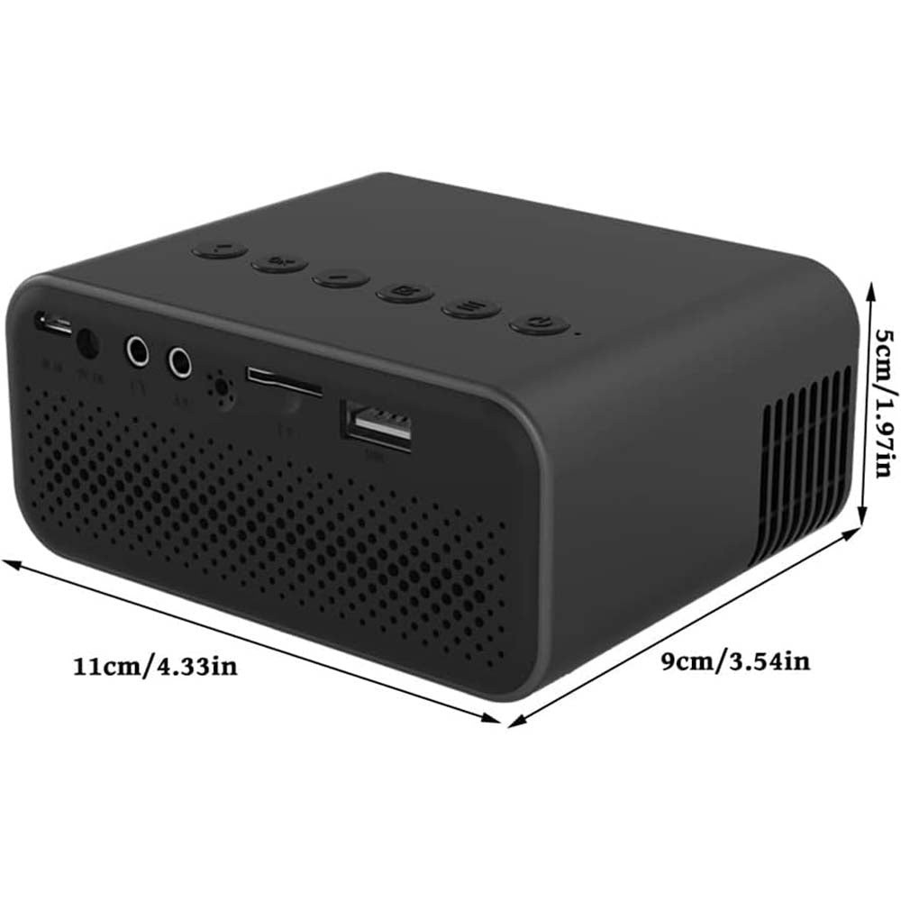 Mini Pocket Projector - HD Portable Movie Projector, Phone Screen Mirroring, Home Entertainment, Compact Black Design