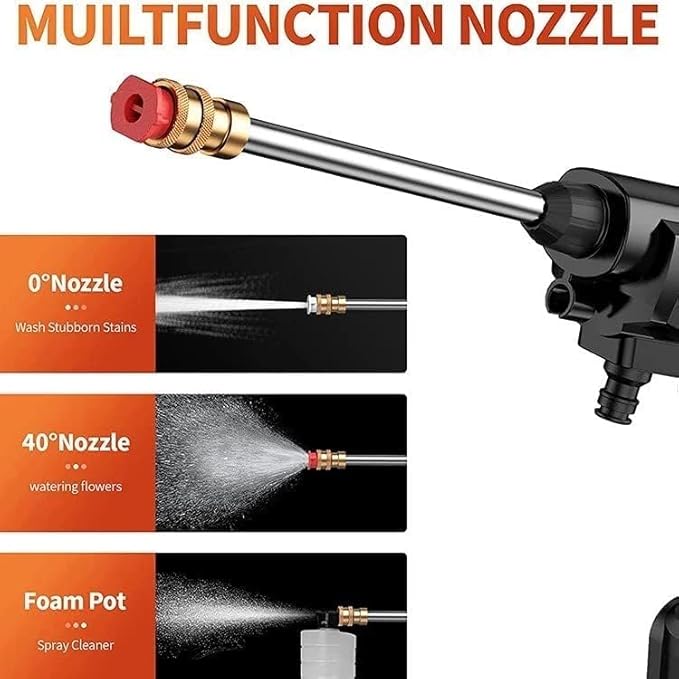Cordless Pressure Washer | 48V Portable Electric Handheld Power Washer Gun | Ideal for Outdoor Use – Car Cleaning, Watering Flowers, and Floor Cleaning