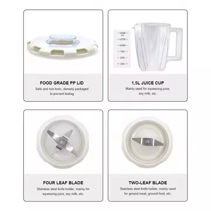 2-in-1 Multifunction Blender - 6-Preset Professional Blender for Home, Restaurant & Hotel Kitchens