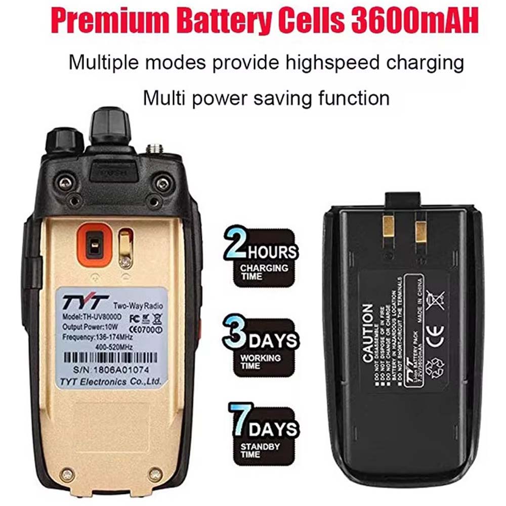 TYT TH-UV8000 OEM Mini FM Portable Walkie-Talkie. Long-range 10km Hoki Toki for outdoor & professional use. Compact design.