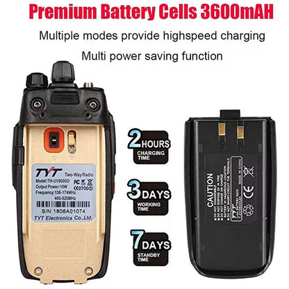 TYT TH-UV8000 OEM Mini FM Portable Walkie-Talkie. Long-range 10km Hoki Toki for outdoor & professional use. Compact design.