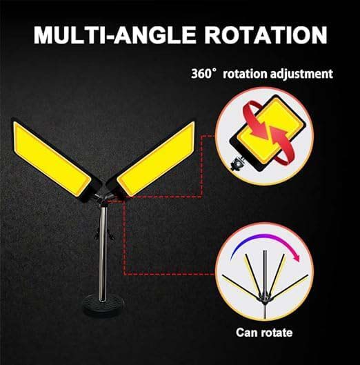 LED Work Light | 20000LM Dual-Head Adjustable, Magnetic Workshop and Camping Light | Bright, Portable, and Versatile