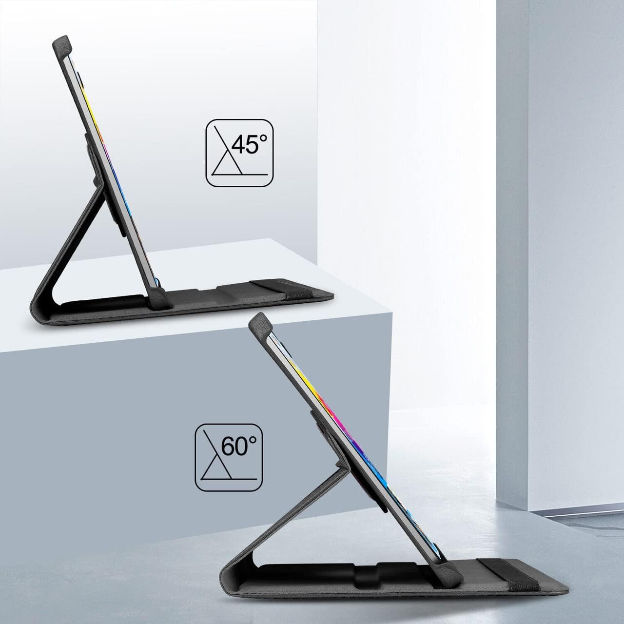 iPad 10th Gen 10.9" Leather Case - 360° Rotating Smart Cover with Auto Sleep/Wake & Multi-Angle Stand (Multi Colour)