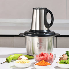 Stainless Steel Electric Blender & Meat Grinder - Portable Multifunction Food Processor for Kitchen, Safe & Low-Noise
