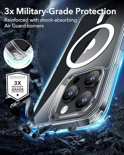 MagSafe Compatible Magnetic Phone Case with Camera Control | Military-Grade Shock Protection for iPhone 16, 16 Plus, 16 Pro, 16 Pro Max – Includes Free Screen Protector