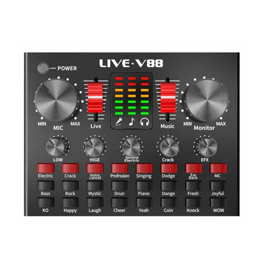 V88 Live Sound Card Mixer – USB External Sound Card for Mobile Phone with Anchor Network Interface Type