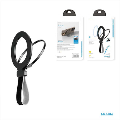 GD-G062 2-in-1 Finger Ring Stand - Magnetic Phone Grip & Kickstand, 360° Rotating Phone Holder for All Smartphones