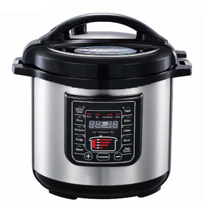 6L Smart Digital Pressure Cooker - Non-Stick, Multi-Function Electric Rice Cooker with Microwave & Stainless Steel Design
