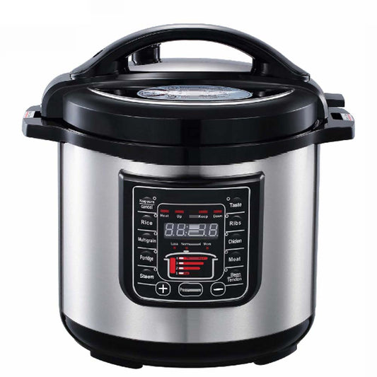 6L Smart Digital Pressure Cooker - Non-Stick, Multi-Function Electric Rice Cooker with Microwave & Stainless Steel Design