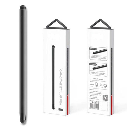 ST01 Dual-Tip Stylus Pen - Precision Capacitive Touch Screen Stylus for Tablets, PCs & Smartphones (Black)