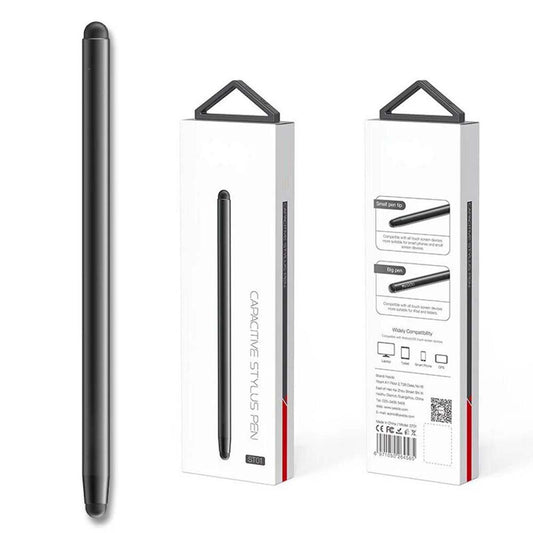 ST01 Dual-Tip Stylus Pen - Precision Capacitive Touch Screen Stylus for Tablets, PCs & Smartphones (Black)