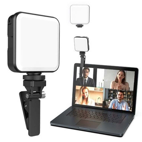 PK79 Mini LED Video Light - 6000K Dimmable 5.5W Fill Lamp with Universal Mount for DSLR, Phone & Laptop