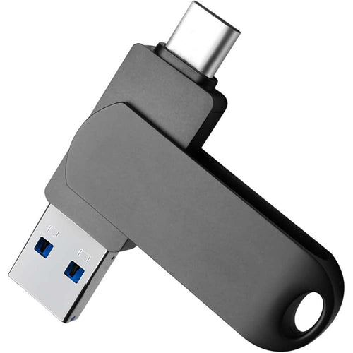 32GB USB-C Flash Drive - 170MB/s High-Speed Multi-Port Memory Stick for Android, Tablets, PCs & Phones (Black)