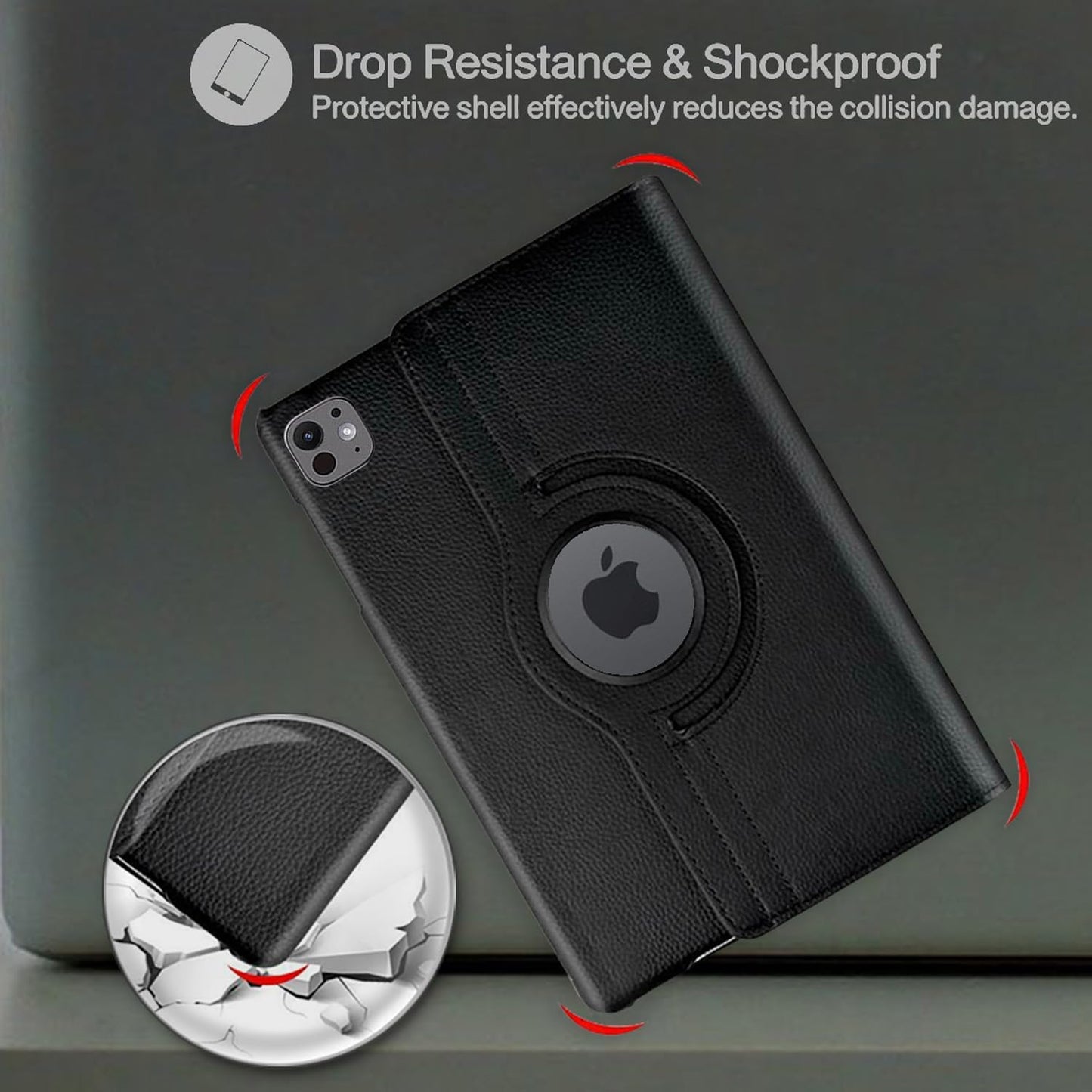 iPad Pro 11 2024 (M4) Case - 360° Rotating Smart Folio Cover with Auto Sleep/Wake & Multi-Angle Stand (Multi Colour)