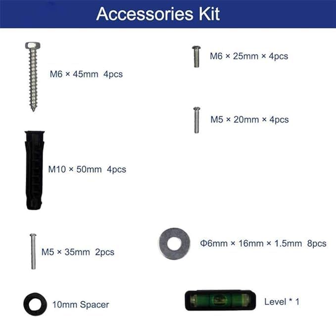 Universal TV Wall Mount with Shelf | Secure and Easy-to-Install Bracket for TVs and Monitors 34-81 Inches