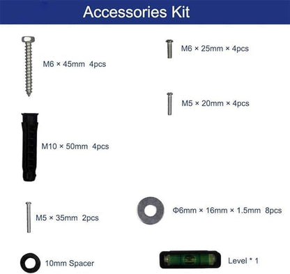 Universal TV Wall Mount with Shelf | Secure and Easy-to-Install Bracket for TVs and Monitors 34-81 Inches