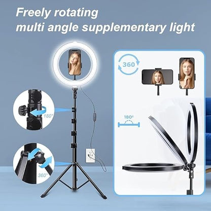 Beauty Live Light – Dimmable Selfie Ring Light with Extendable Tripod Stand for Live Streaming, Makeup, and YouTube Videos