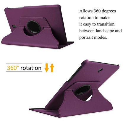 360° Rotating PU Leather Cover Compitable for Galaxy Tab A 8.0" 2017 Case - w/Auto Wake/Sleep for SM-T380/T385 (Multi)