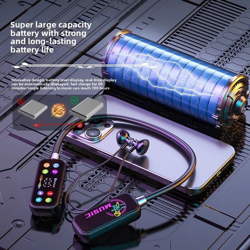 T200 Wireless Neckband Earphones. 120hr playback, 600-day standby & LED screen. Marathon battery life for non-stop music.