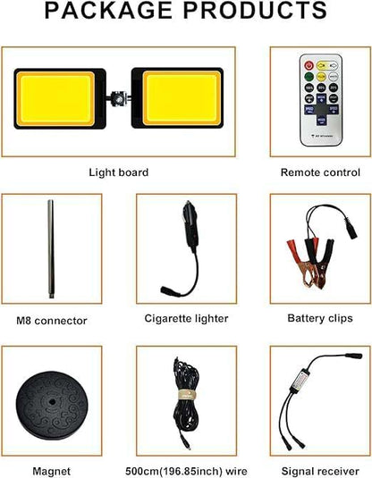 LED Work Light | 20000LM Dual-Head Adjustable, Magnetic Workshop and Camping Light | Bright, Portable, and Versatile